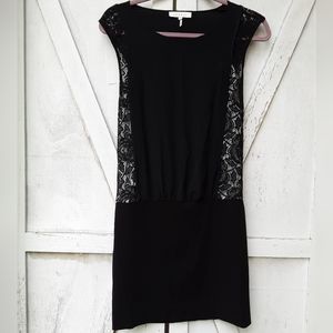 Sandro Black Lace panel dress size 1. US 2/4.